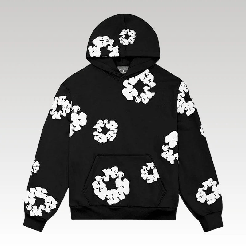 The Cotton Wreath Black Hoodie