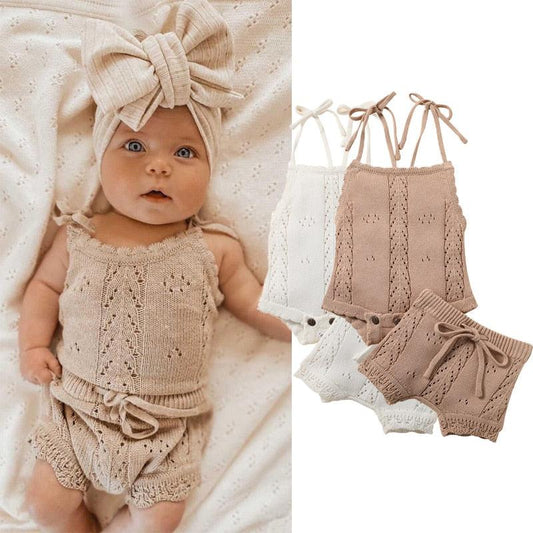 Conjuntinho Primavera-Verão de tricot para bebês - alojadascoisasincriveis