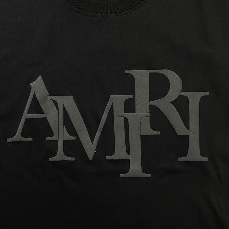 Staggered Logo Black T-Shirt