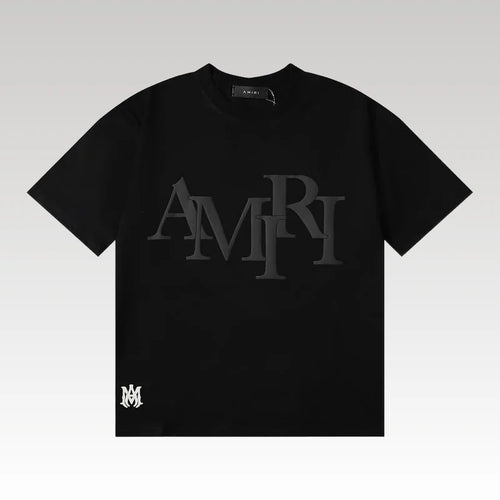 Staggered Logo Black T-Shirt