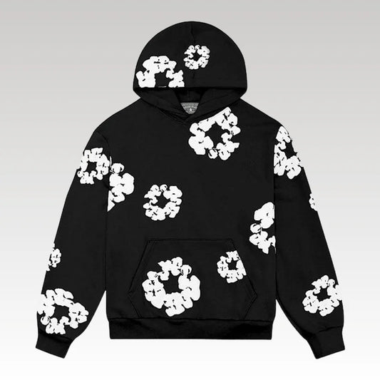 The Cotton Wreath Black Hoodie